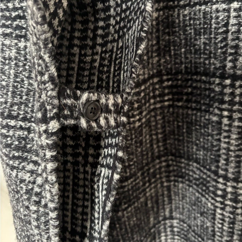 Isabel Marant Etoile Black and White Plaid Cape - Picture 7 of 9